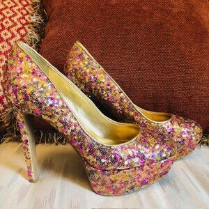 Jessica Simpson Women's Sparkly Sequin Pumps New With Box US Size 8.5